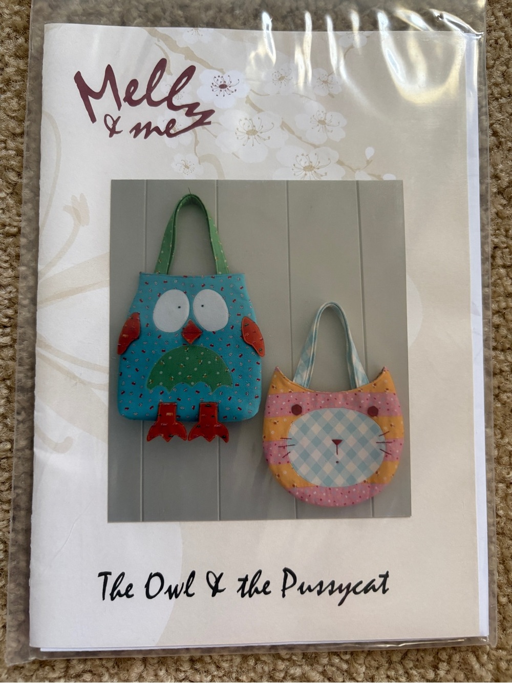 Melly & Me Pattern M038 for Purses, “ The Owl & the Pussycat”